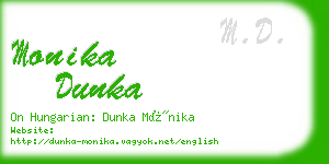 monika dunka business card